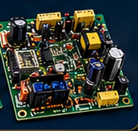 Ilustração de PCI eletrônica complexa